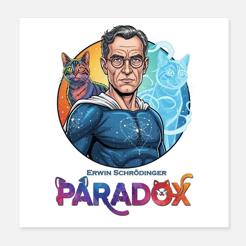 Paradoxe Cosmo Schrödinger Poster 20 x 20 cm