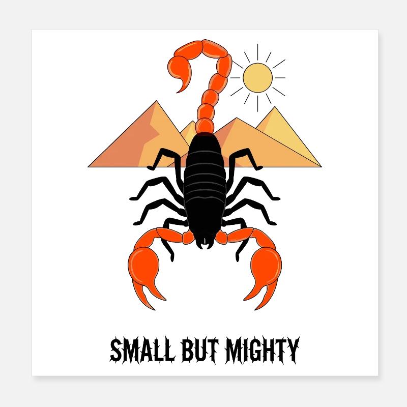 Small But Mighty Scorpio Poster 8" x 8" (20x20 cm)