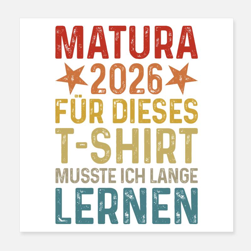 Maturité 2026 Poster 20 x 20 cm