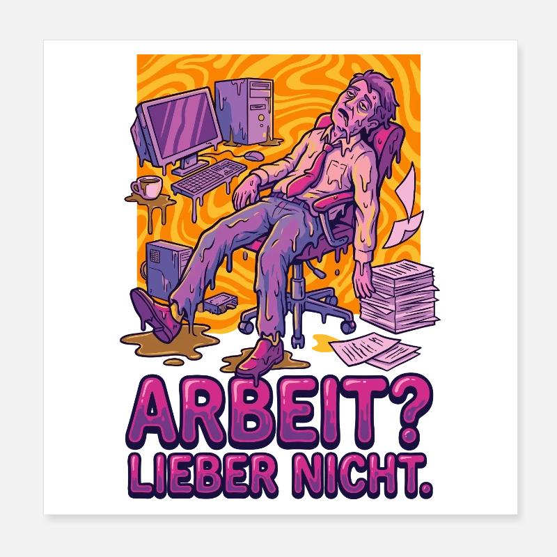 Travailler ? Plutôt pas Poster 20 x 20 cm