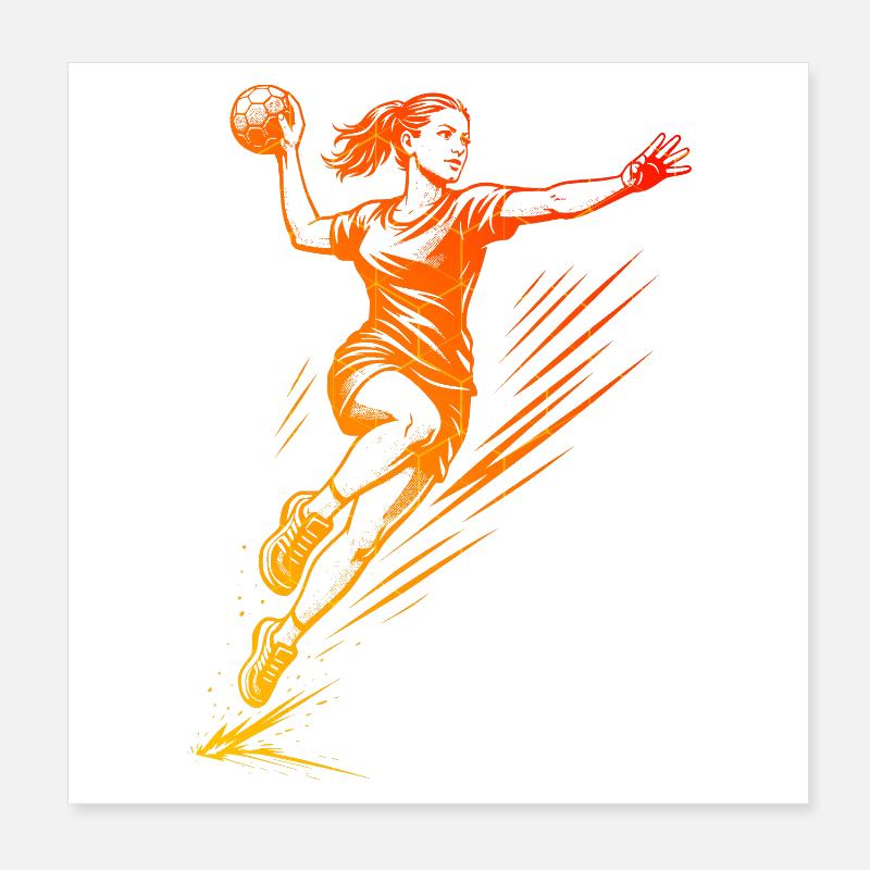 In a nutshell, women's handball Poster 8" x 8" (20x20 cm)