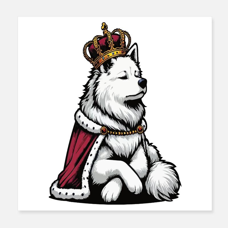 Weißer Schäferhund Schäferhund Schäferhunde Poster 20x20 cm