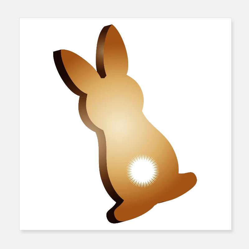 Osterhasen-Plätzchen mit Stummelschwänzchen Poster 20x20 cm