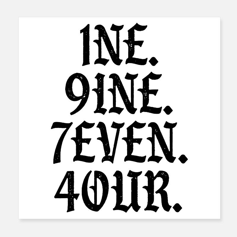 Millésime 1974 Poster 20 x 20 cm