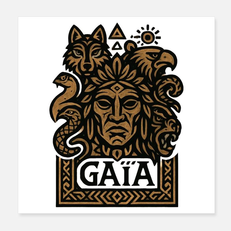 Gaia – Mutter Natur – Baum des Lebens Poster 20x20 cm