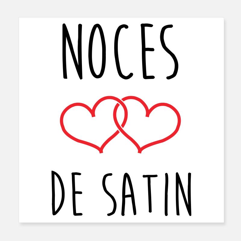 noces de satin 24 ans d'amour Poster 20 x 20 cm