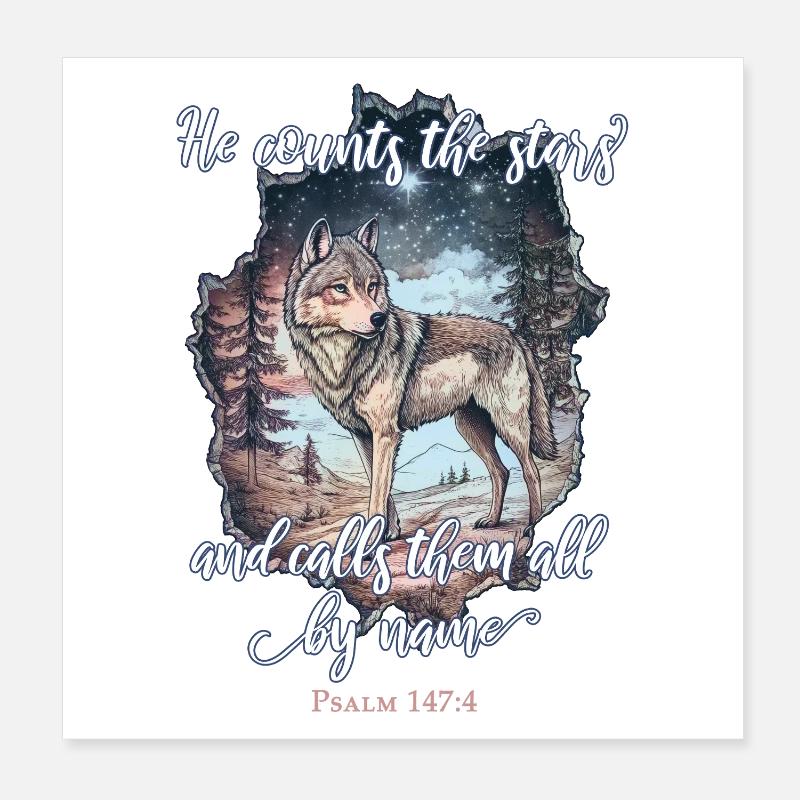 Wolf Christian Poster 8" x 8" (20x20 cm)