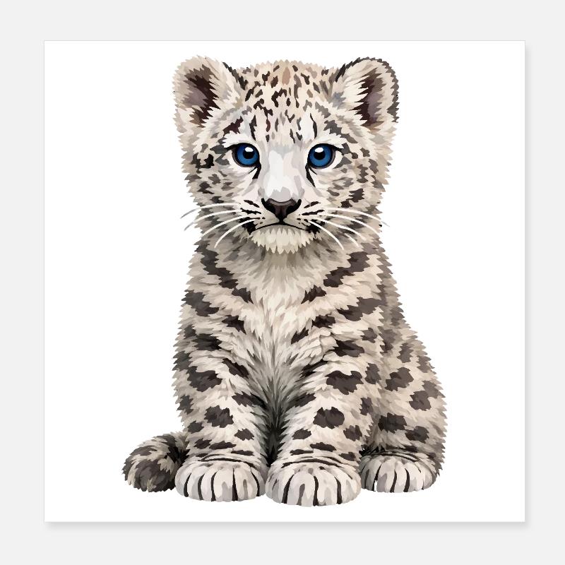 Sia Schneeleopard Poster 20x20 cm