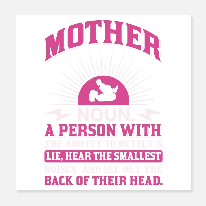 Mutter-Substantiv-Definition Lustiges Mutter-Power-Shirt Poster 20x20 cm