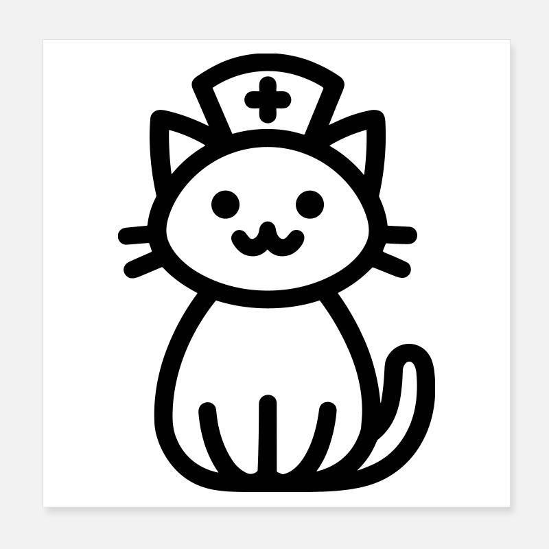 infirmière Poster 20 x 20 cm