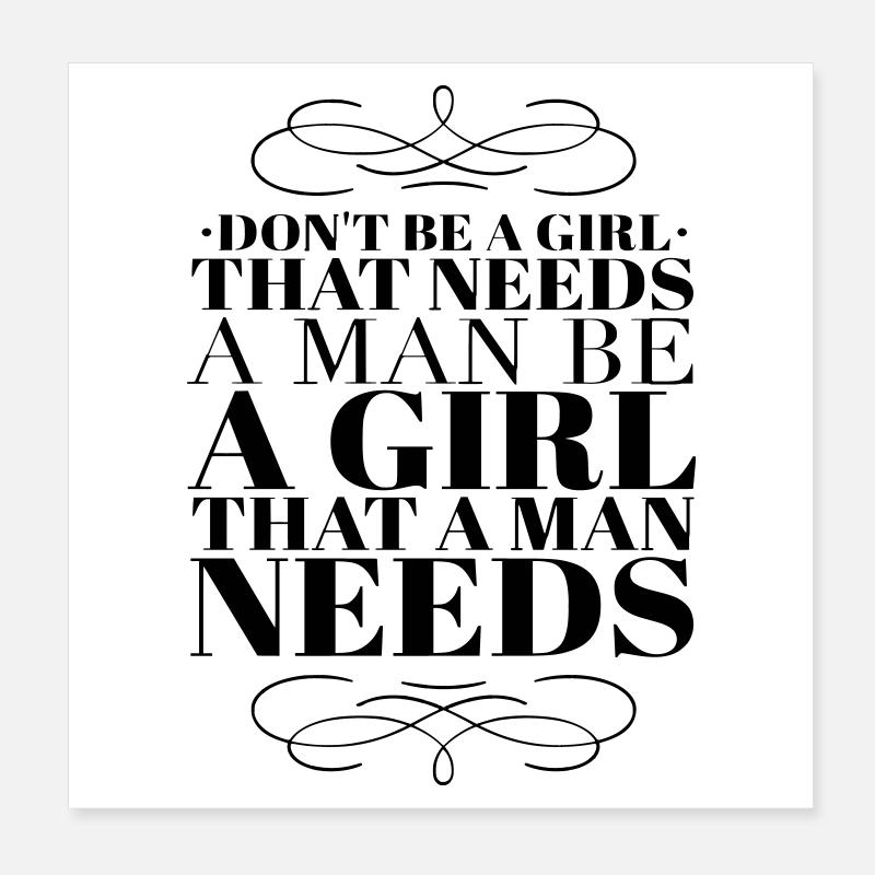 Citation d’autonomisation indépendante des filles Poster 20 x 20 cm