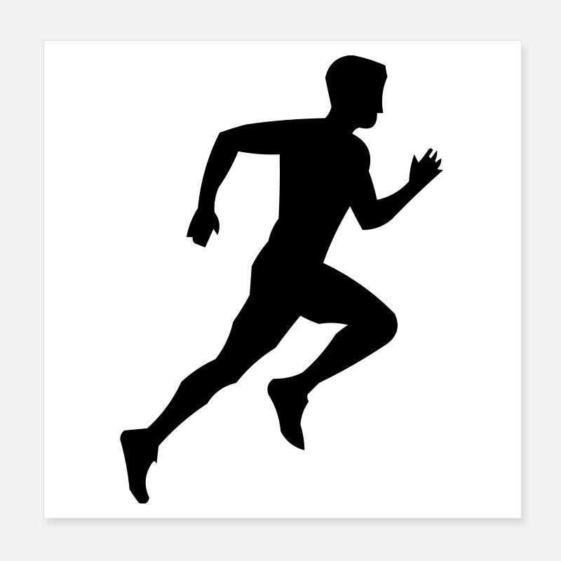 rennen_silhouette Poster 20 x 20 cm