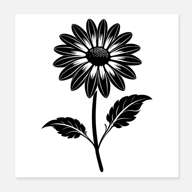 Chamomile Flower Poster 8" x 8" (20x20 cm)