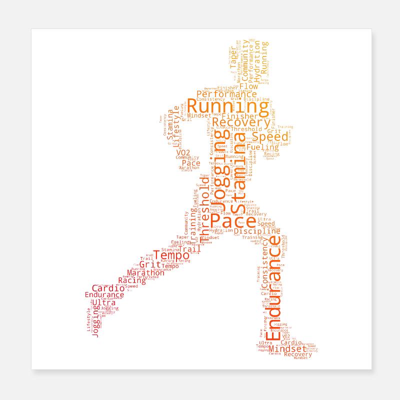 Idée cadeau pour une course à pied Poster 20 x 20 cm