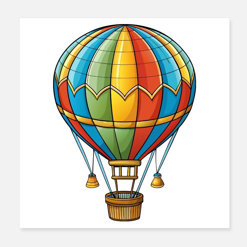 Montgolfière Poster 20 x 20 cm