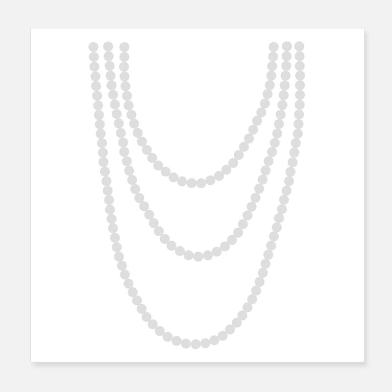 Perlenkette Poster 20x20 cm