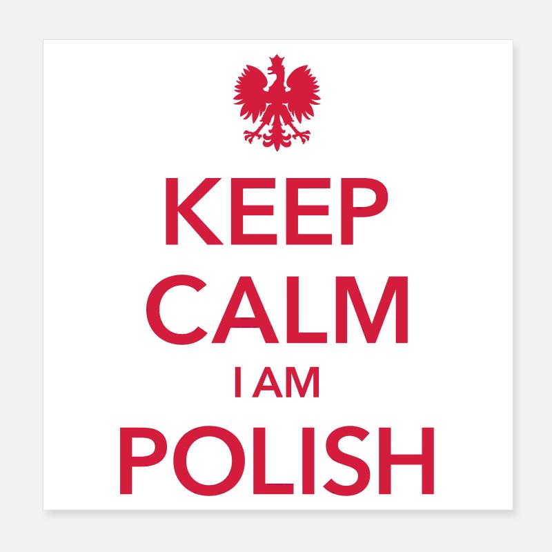 KEEP CALM Sono polacco Ich bin Pole Poster 20x20 cm
