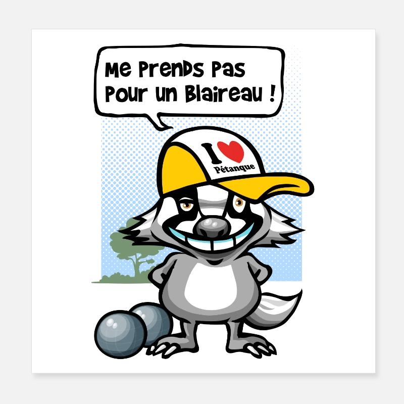 Badger bowls Poster 8" x 8" (20x20 cm)