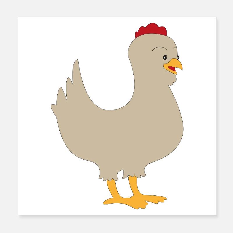 poulet Poster 20 x 20 cm