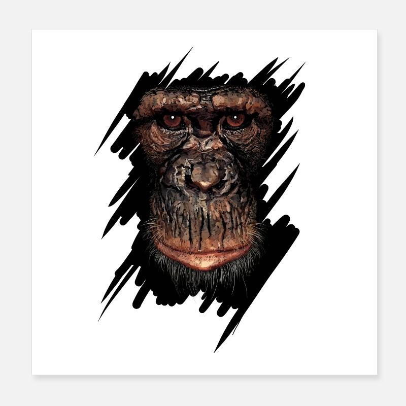 Affe Poster 20x20 cm