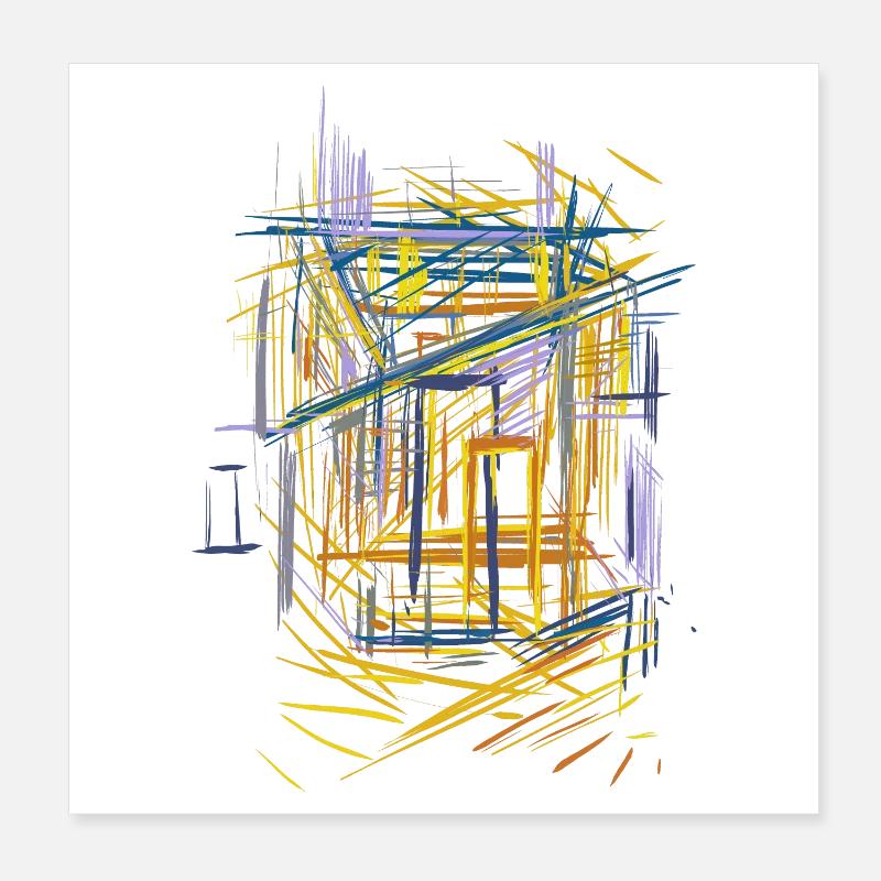 Croquis d’architecture Poster 20 x 20 cm