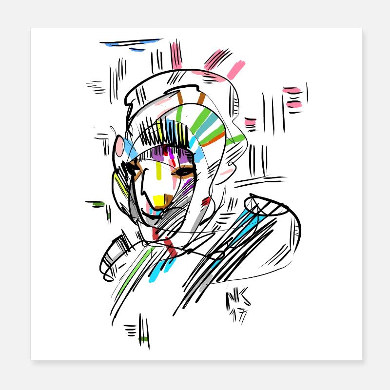 Indian Poster 8" x 8" (20x20 cm)