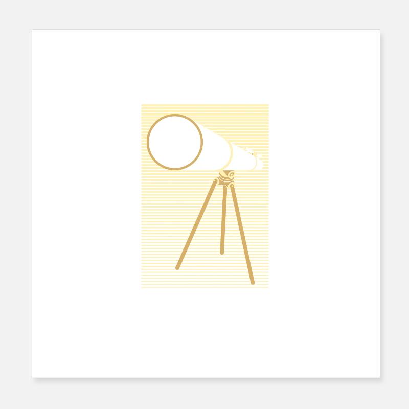 Astronomy Telescope Gift Science Poster 20 x 20 cm