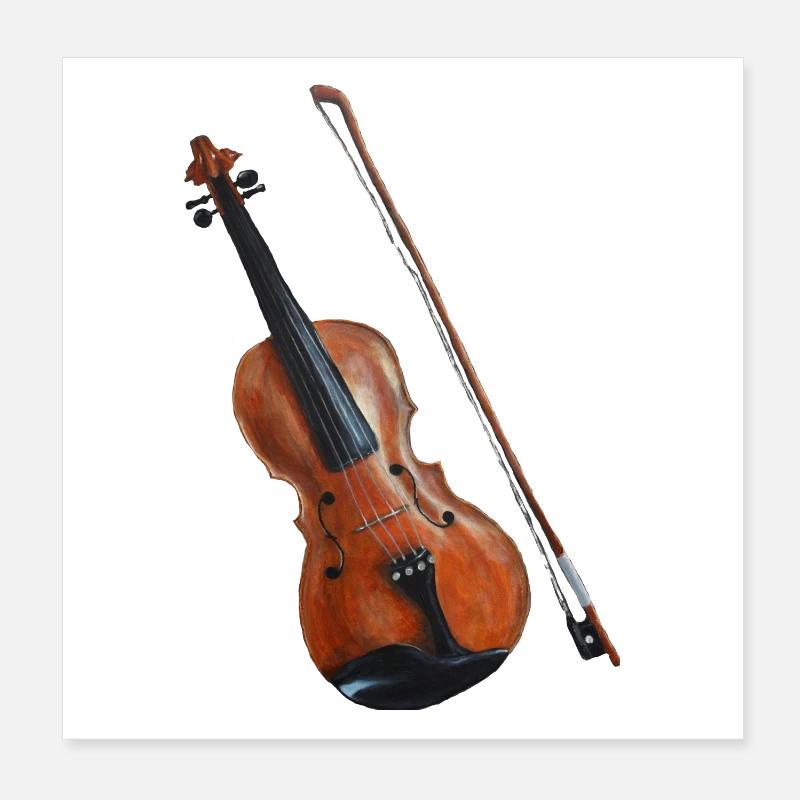 Fiddle Poster 8" x 8" (20x20 cm)