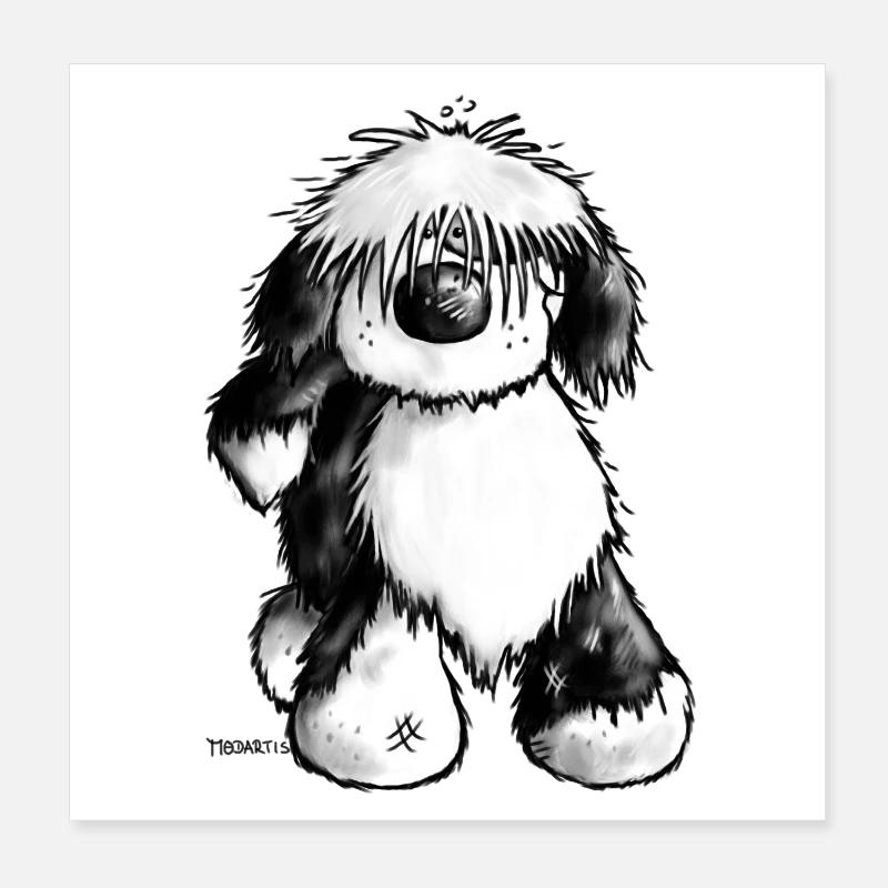 Tibet Terrier - Hund Poster 20x20 cm