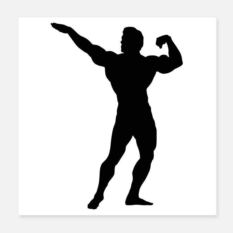 Bodybuilding Poster 8" x 8" (20x20 cm)