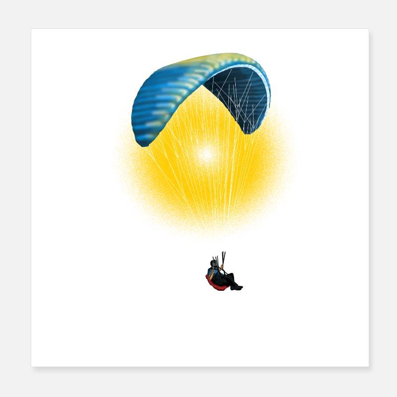 paragliding Poster 20 x 20 cm