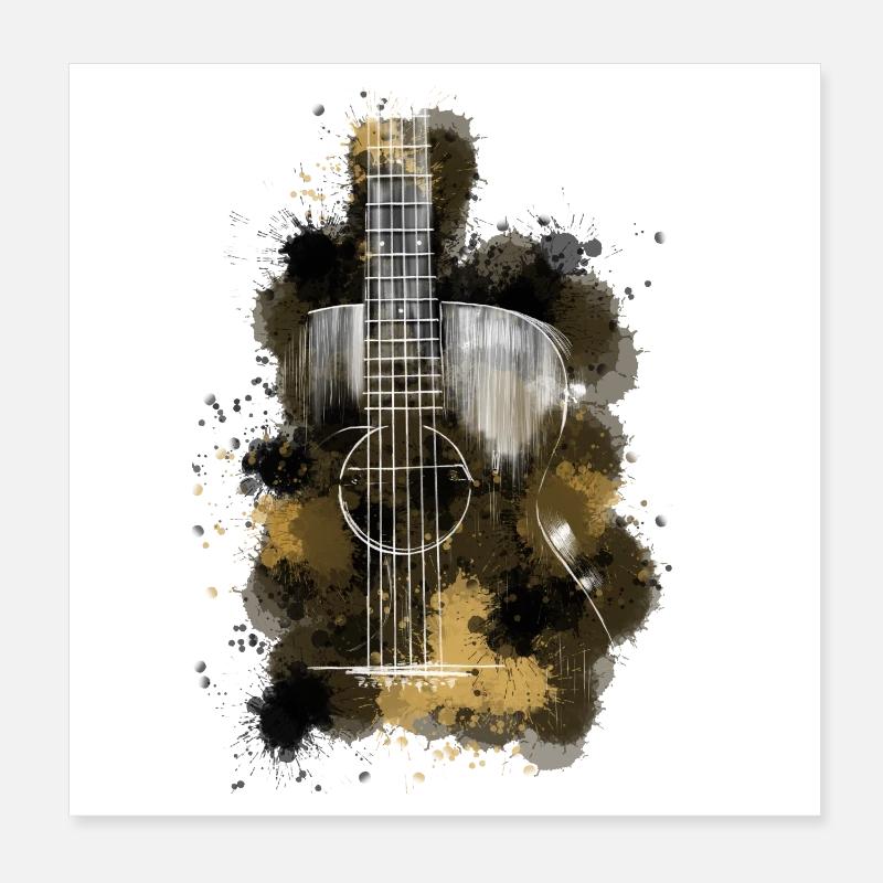Guitare Poster 20 x 20 cm