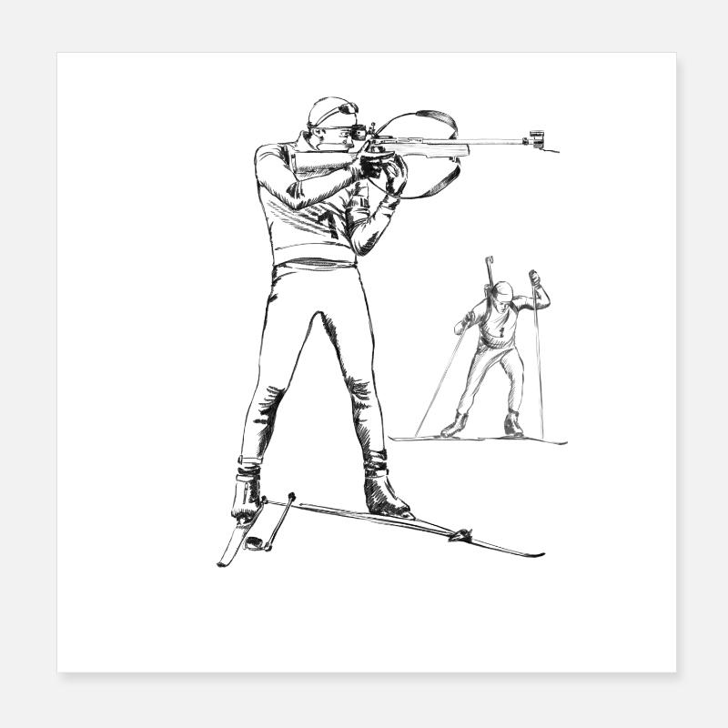 Biathlon Poster 20x20 cm