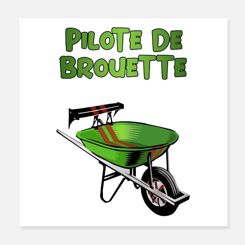 pilote de brouette Poster 20 x 20 cm