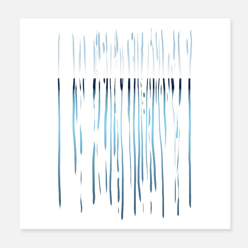Lines pattern - horizon Poster 8" x 8" (20x20 cm)