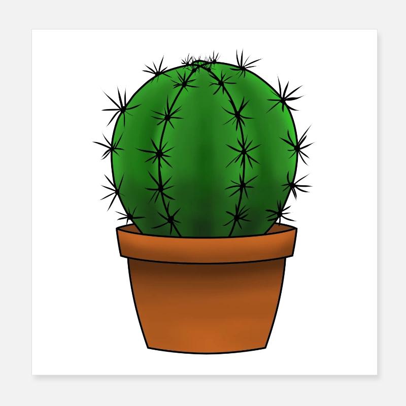 Cactus Poster 8" x 8" (20x20 cm)