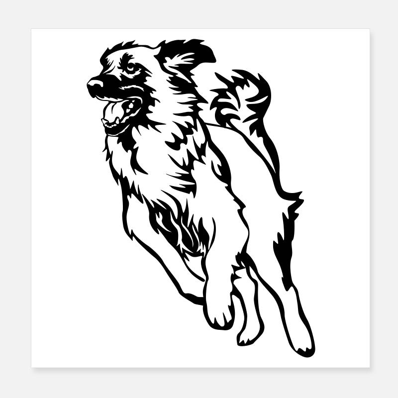 Leonberger Poster 20x20 cm