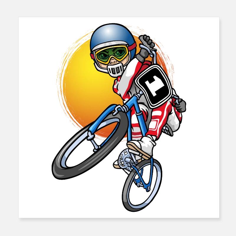 Cycliste de BMX Poster 20 x 20 cm