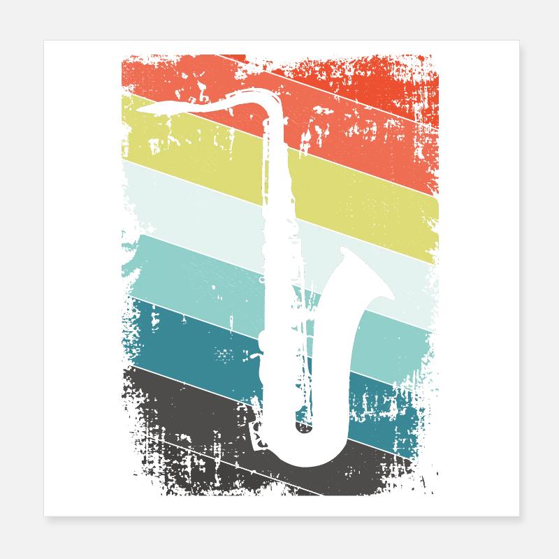 Saxofon Saxophon Poster 20x20 cm