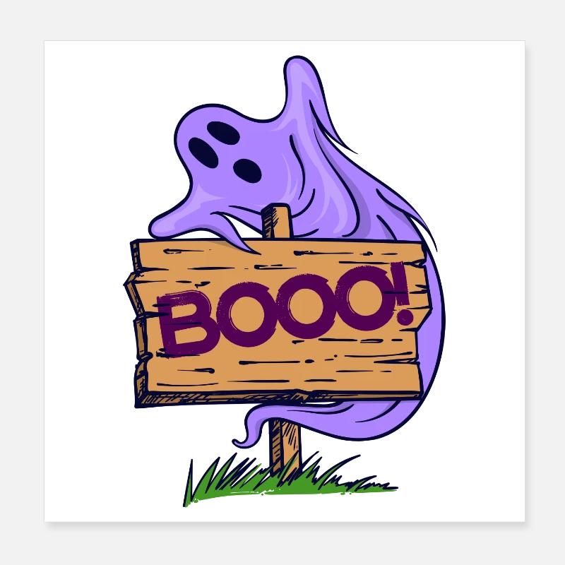 Fantômes Saying Halloween Poster 20 x 20 cm