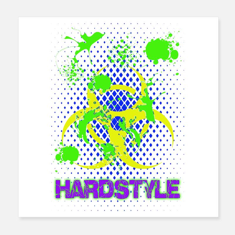 Splash Hardstyle Techno Trance House Poster 20x20 cm
