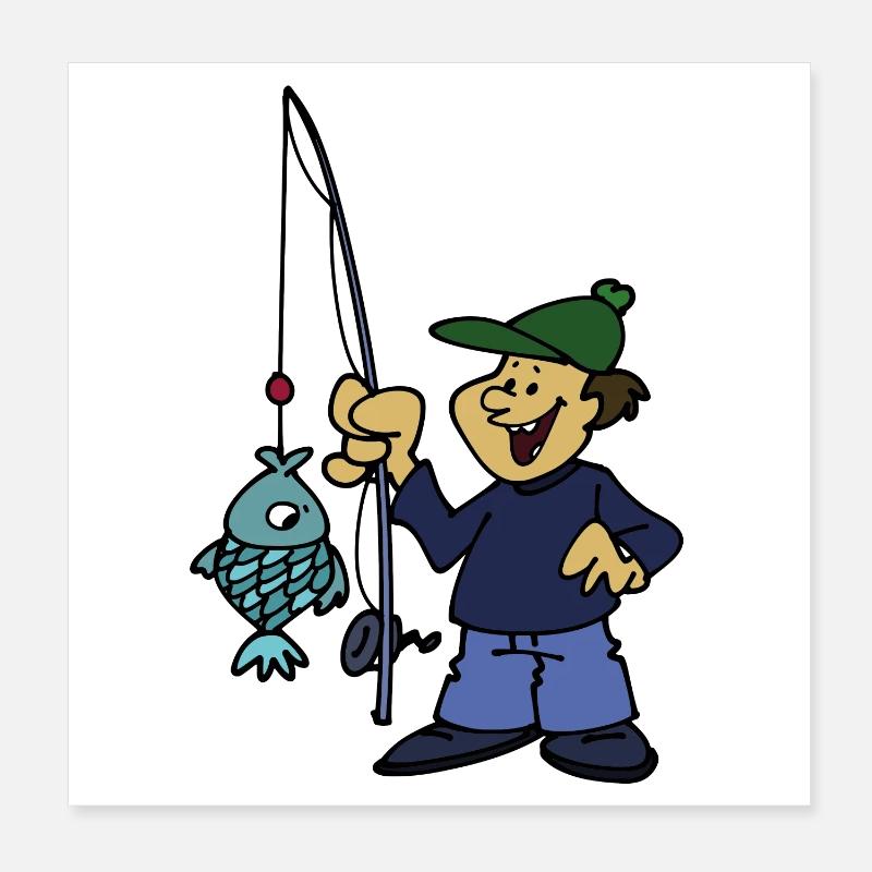 Pêcheur Poster 20 x 20 cm