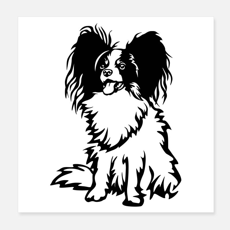 Papillon Poster 20x20 cm