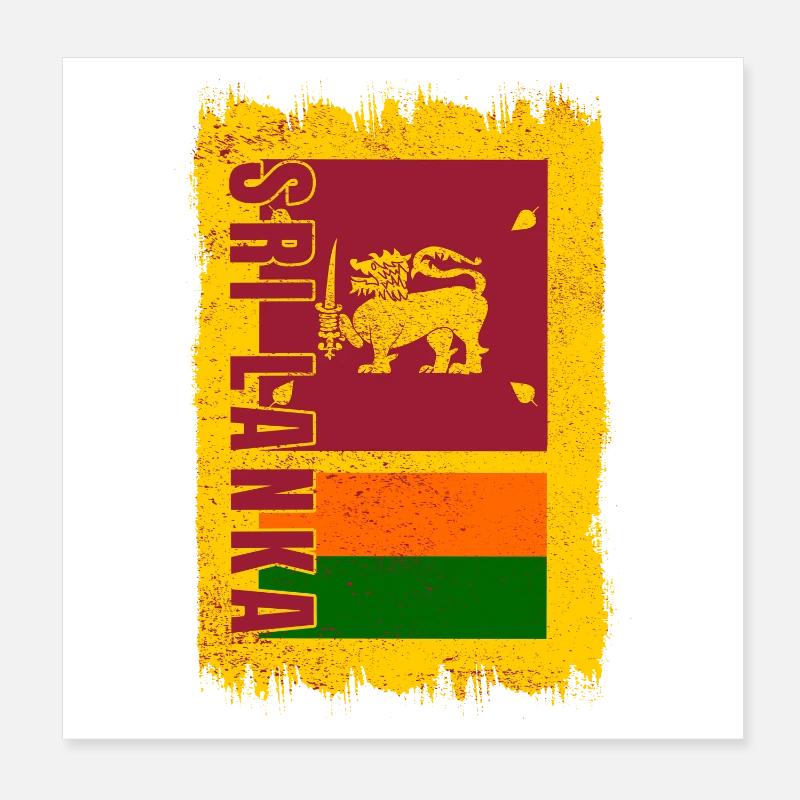 drapeau sri lankais Poster 20 x 20 cm