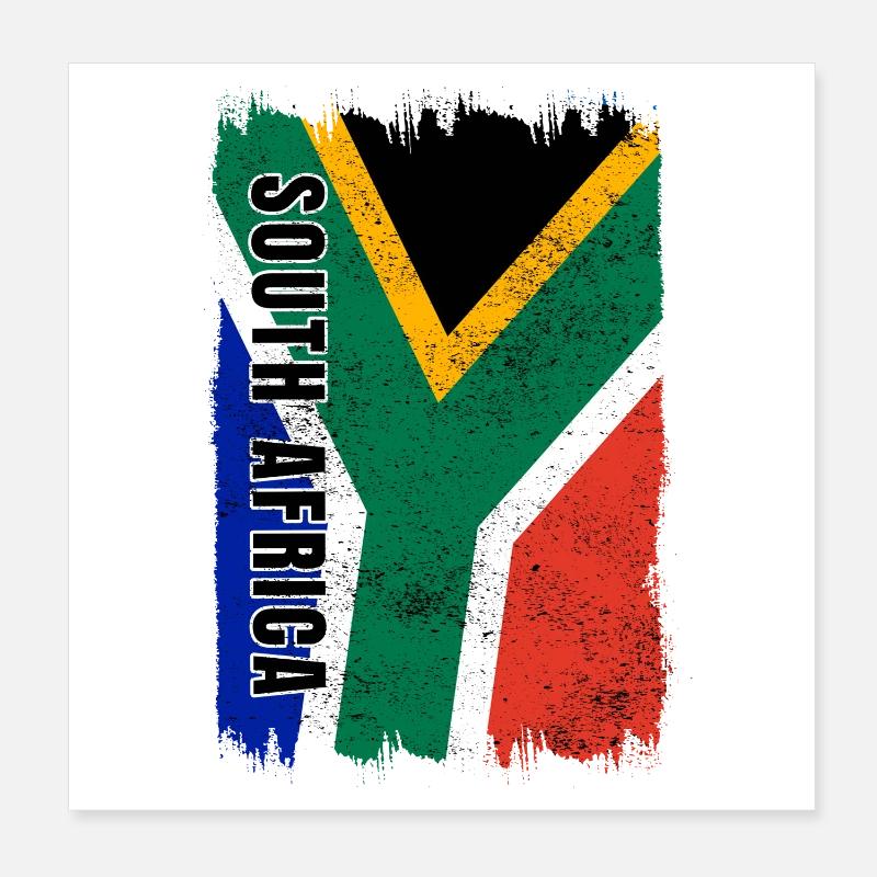 drapeau afrique du sud Poster 20 x 20 cm
