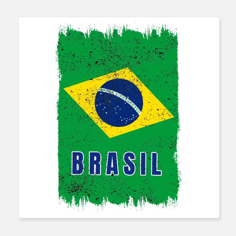 drapeau du Brésil Poster 20 x 20 cm