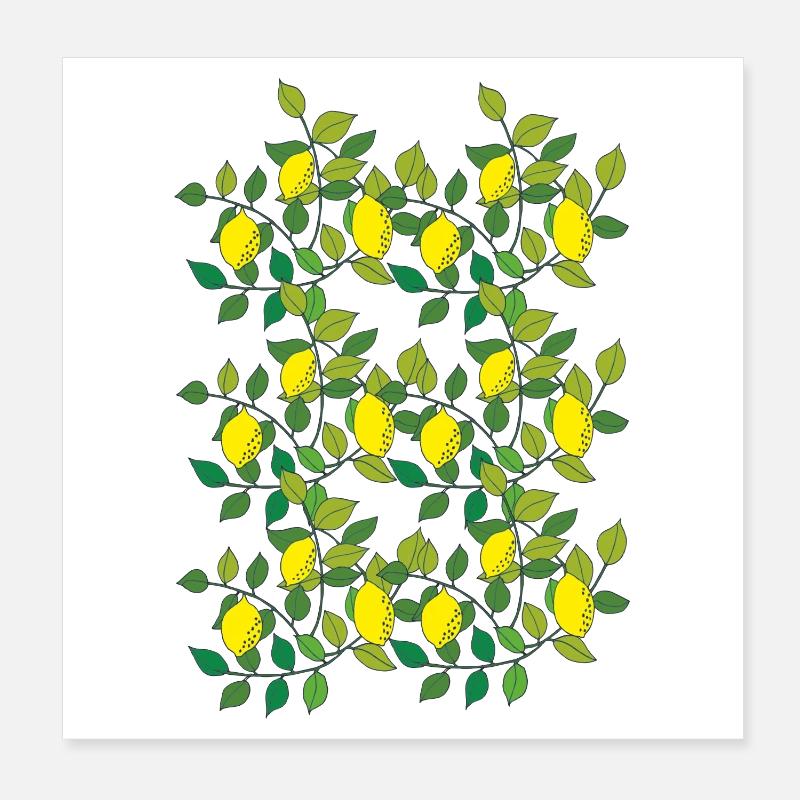 lemon Poster 8" x 8" (20x20 cm)
