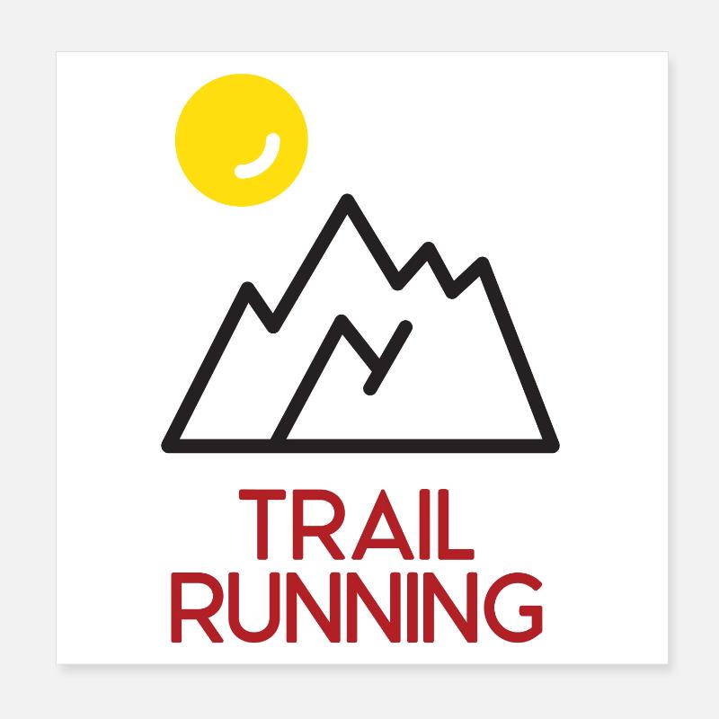 Trail Running Poster 20 x 20 cm