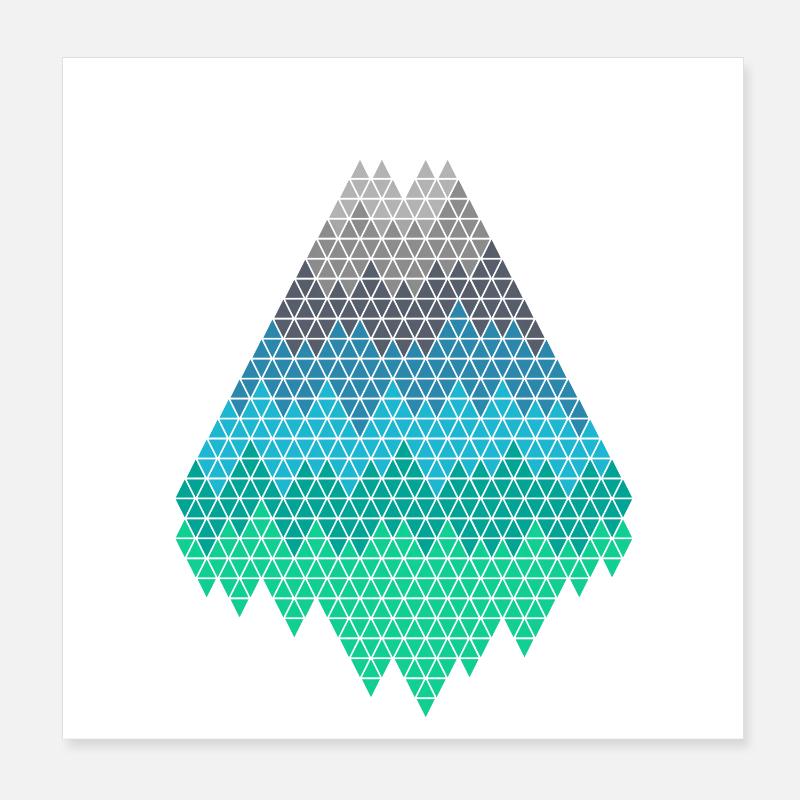 Pixel Berge Poster 20x20 cm