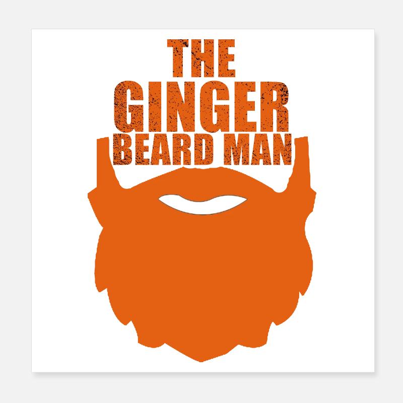 Ginger beard man Poster 8" x 8" (20x20 cm)